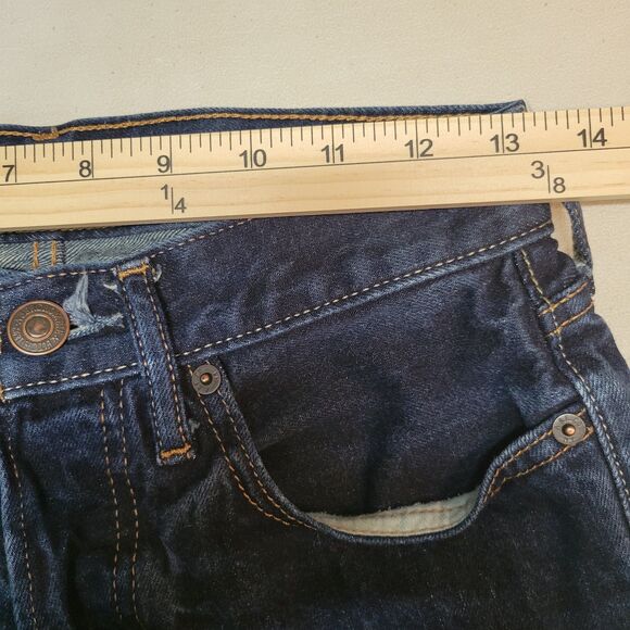 Abercrombie Fitch Mens Button Fly Jeans Size 26x29 Slim Straight 100% Cotton - Picture 8 of 10